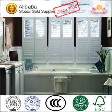 Waterproof PVC or Fuax wood Plantation Shutter Blinds with L-frame and Z-frame